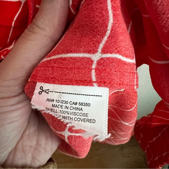 Equipment Femme Red Button Down Blouse XS - Picture 7 of 8